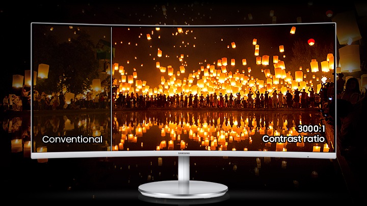 34 Thunderbolt 3 Curved Monitor With 21 9 Wide Screen Cj791 Samsung Hk En