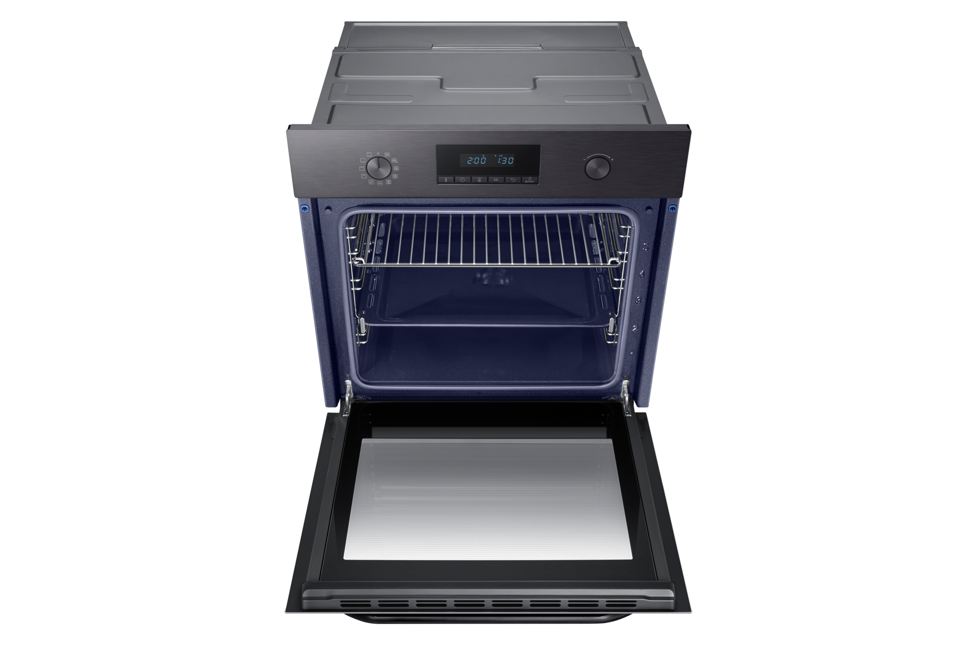 front-over-open black