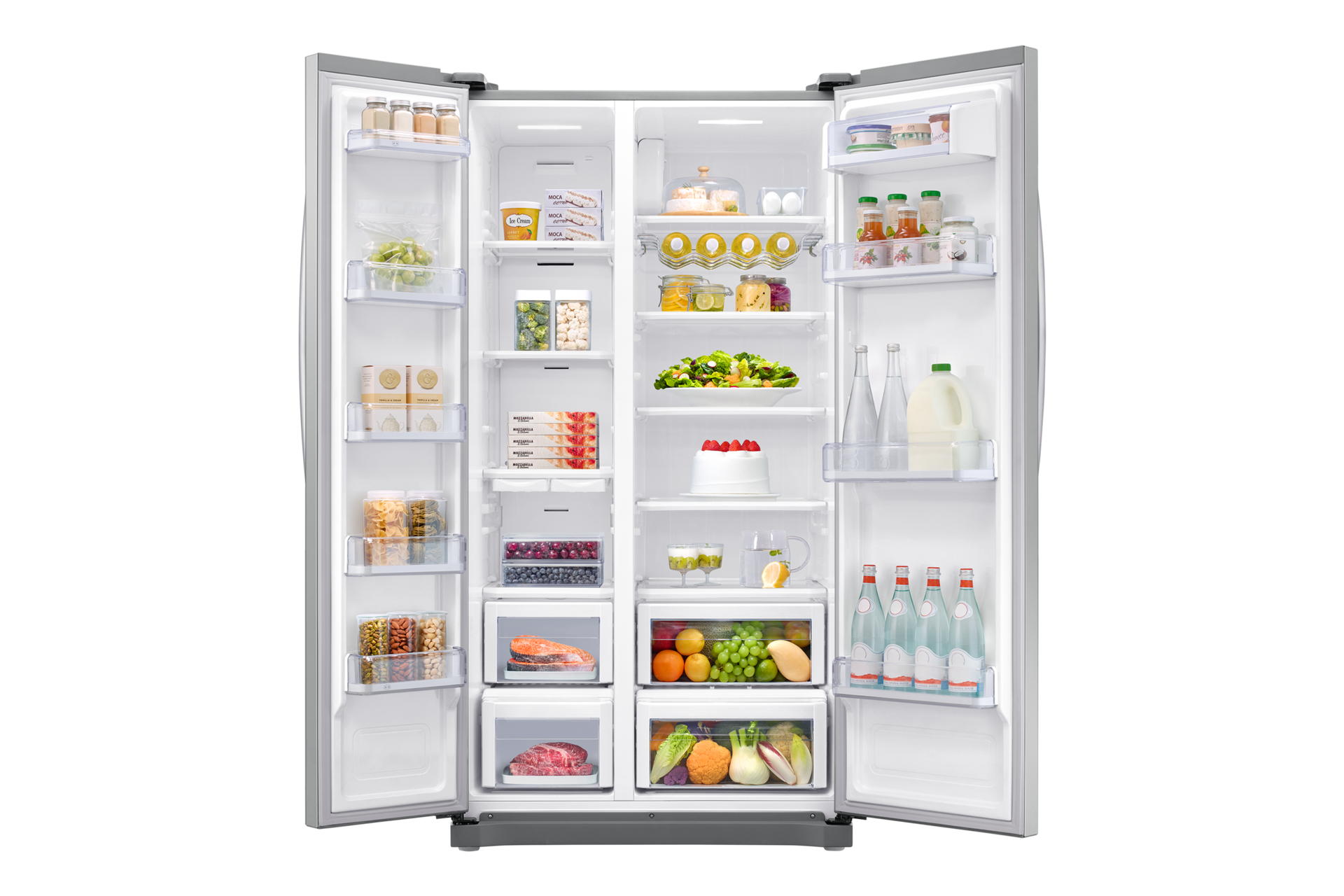 front-open-food silver