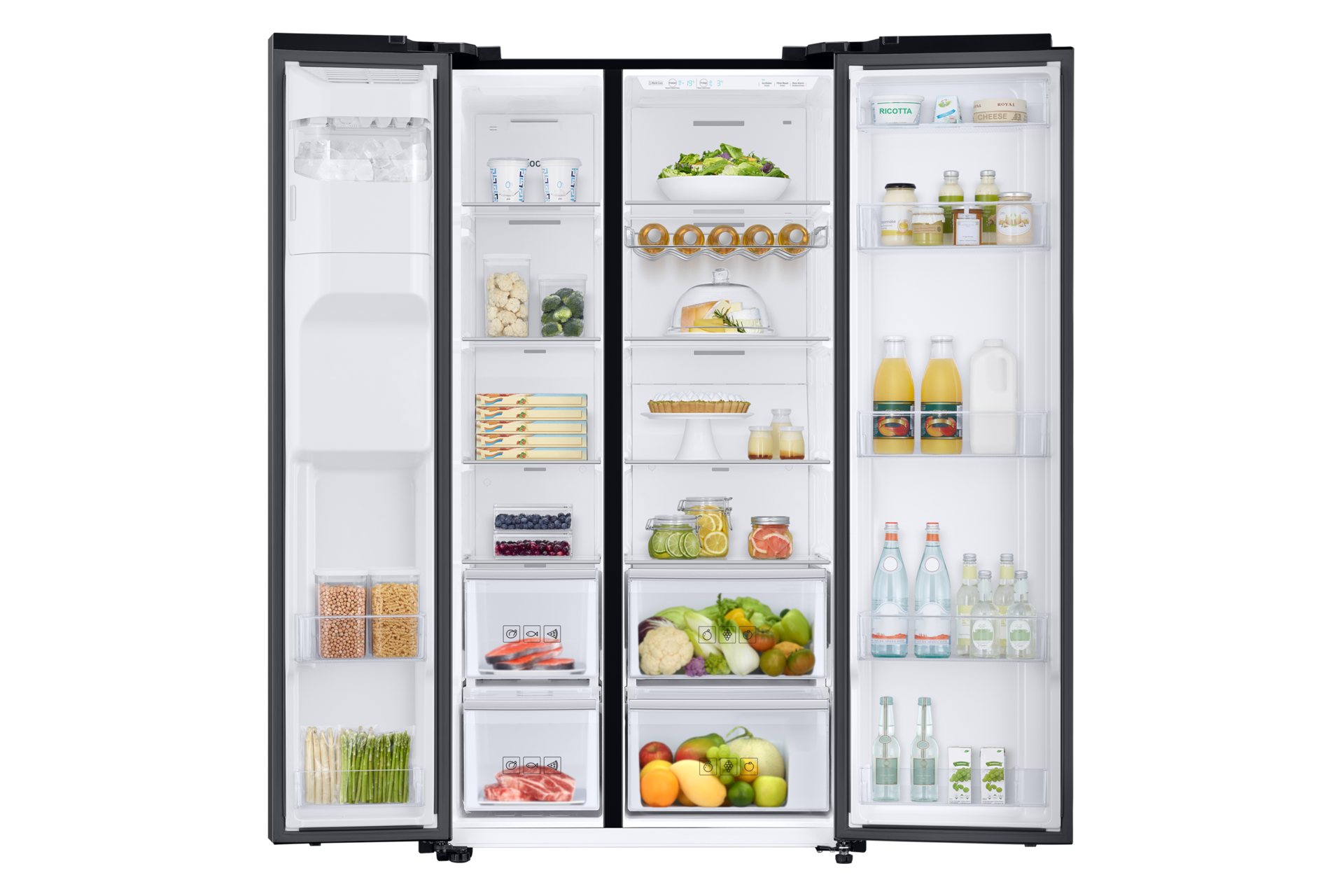 front-open-with-food black