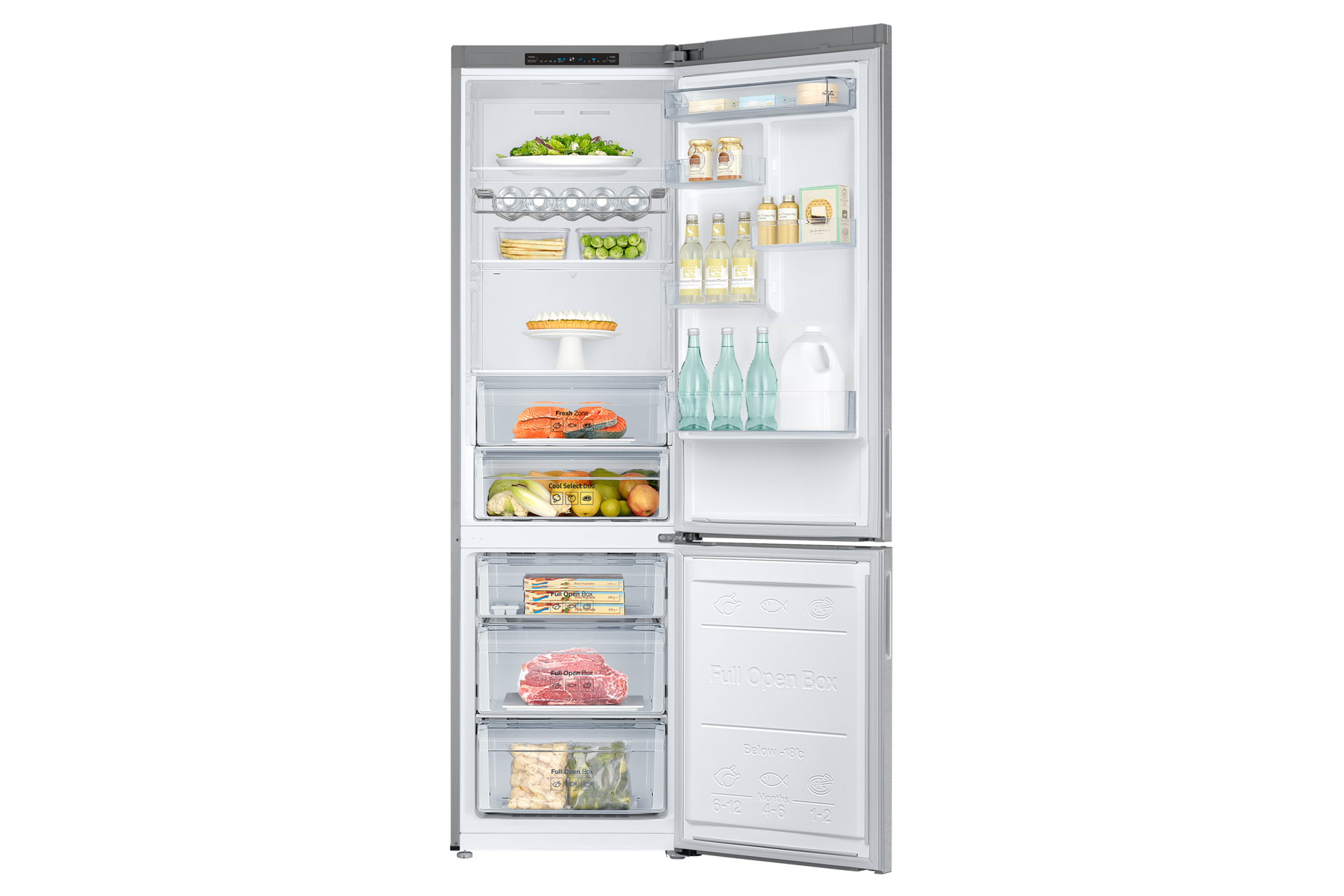 front-open-with-food silver mirror