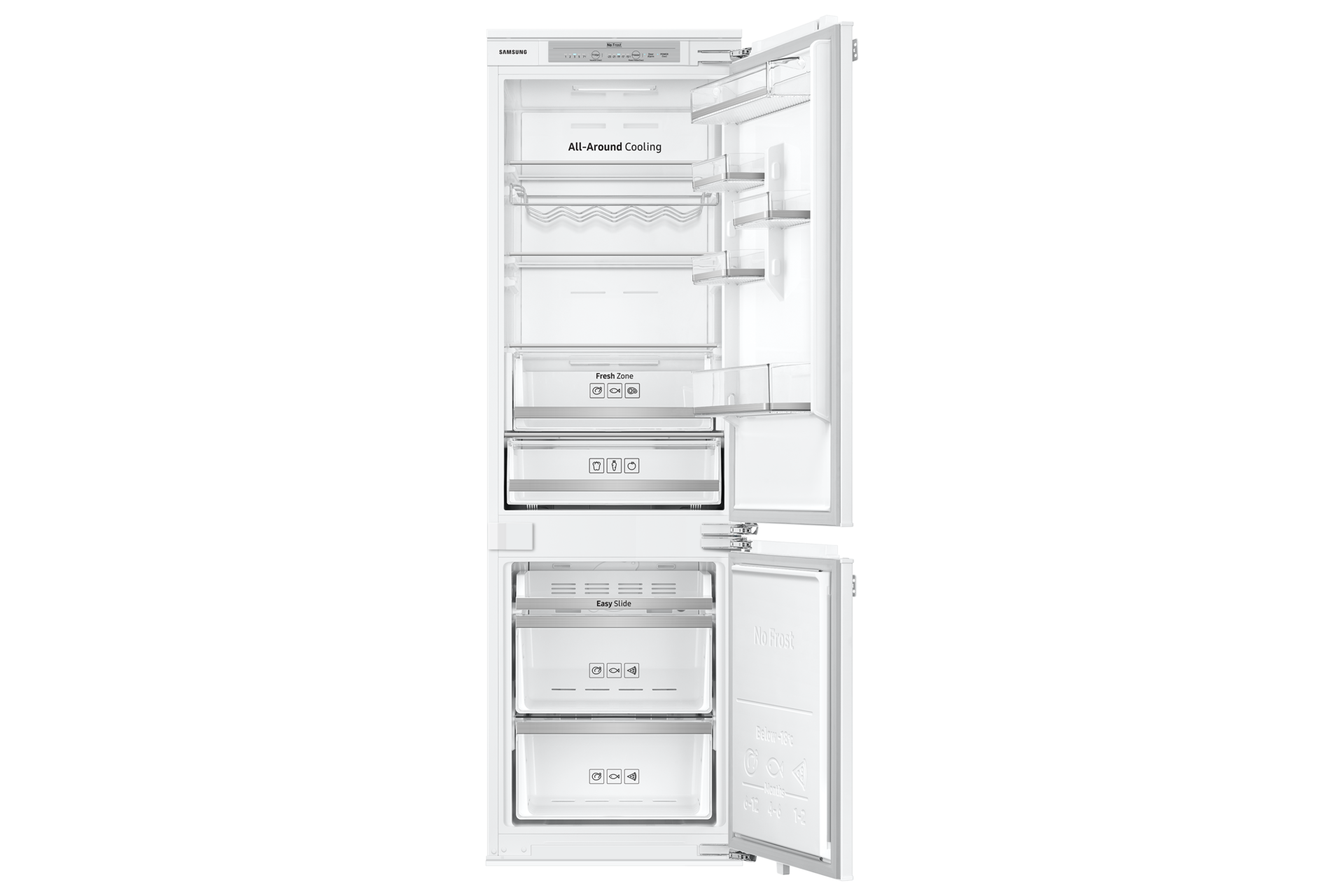 front-open ivory white