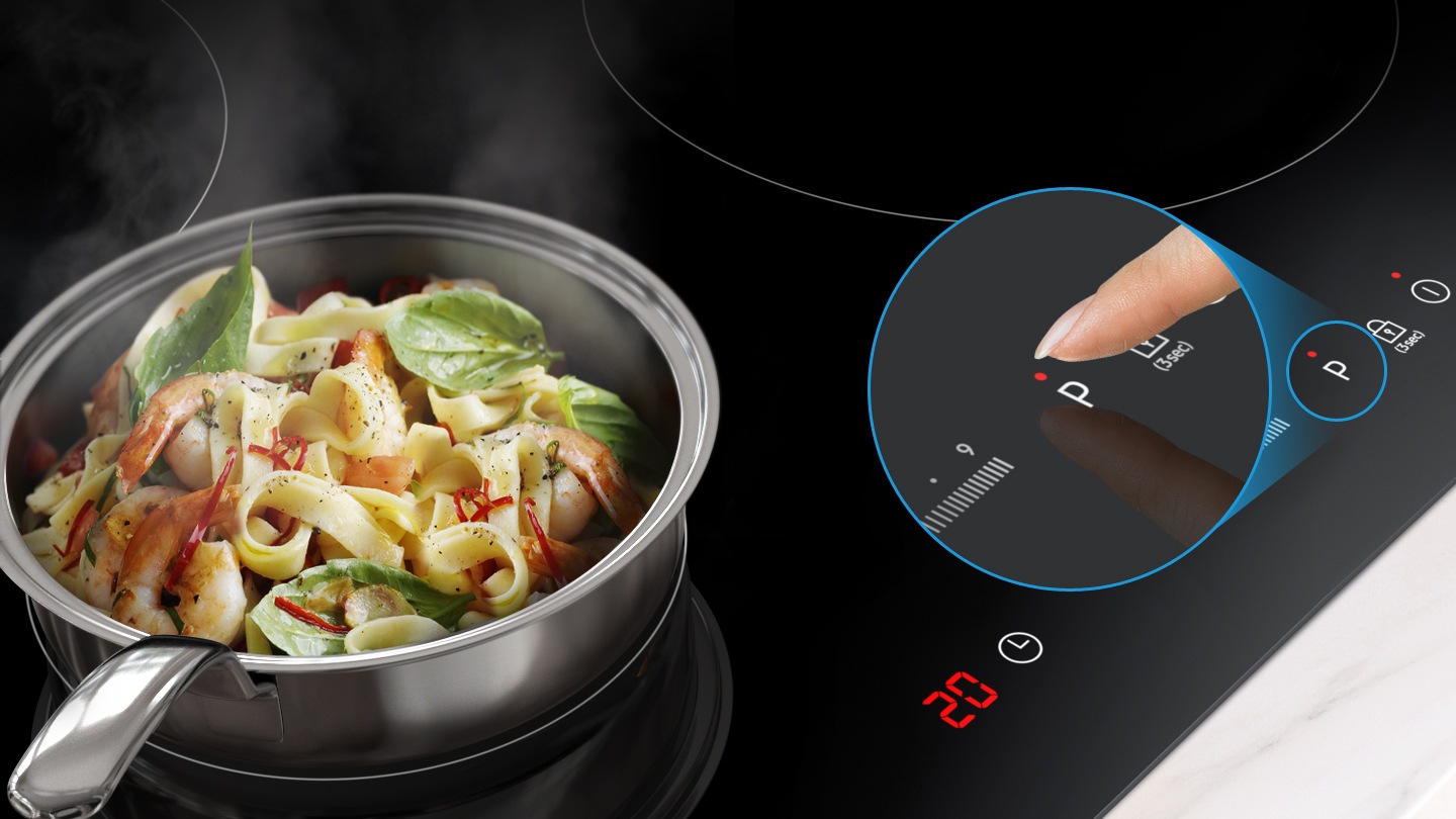 Plusz teljesítmény az egyes főzési zónákhoz