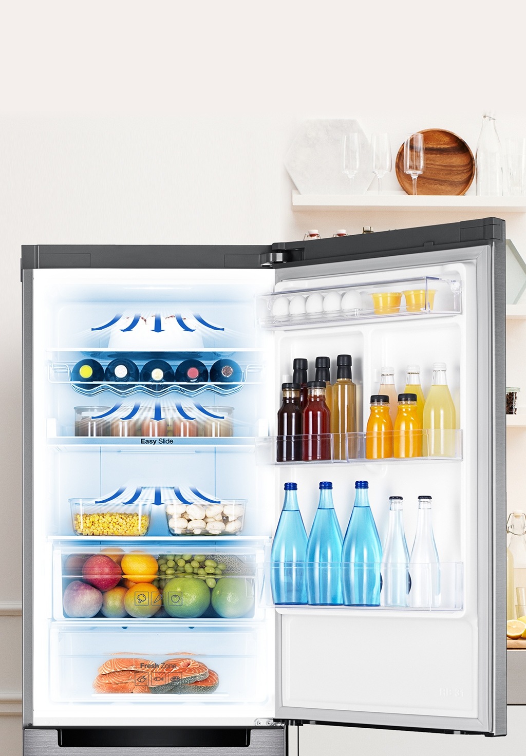 Samsung RB33J3205SA hűtőszekrény No Frost technológiával, 350 L ...
