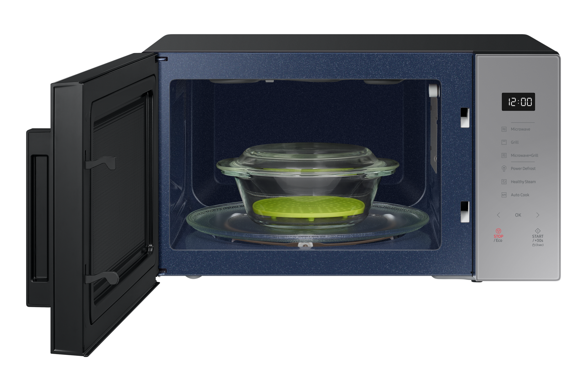 front-open2-glasssteamer SatinGray