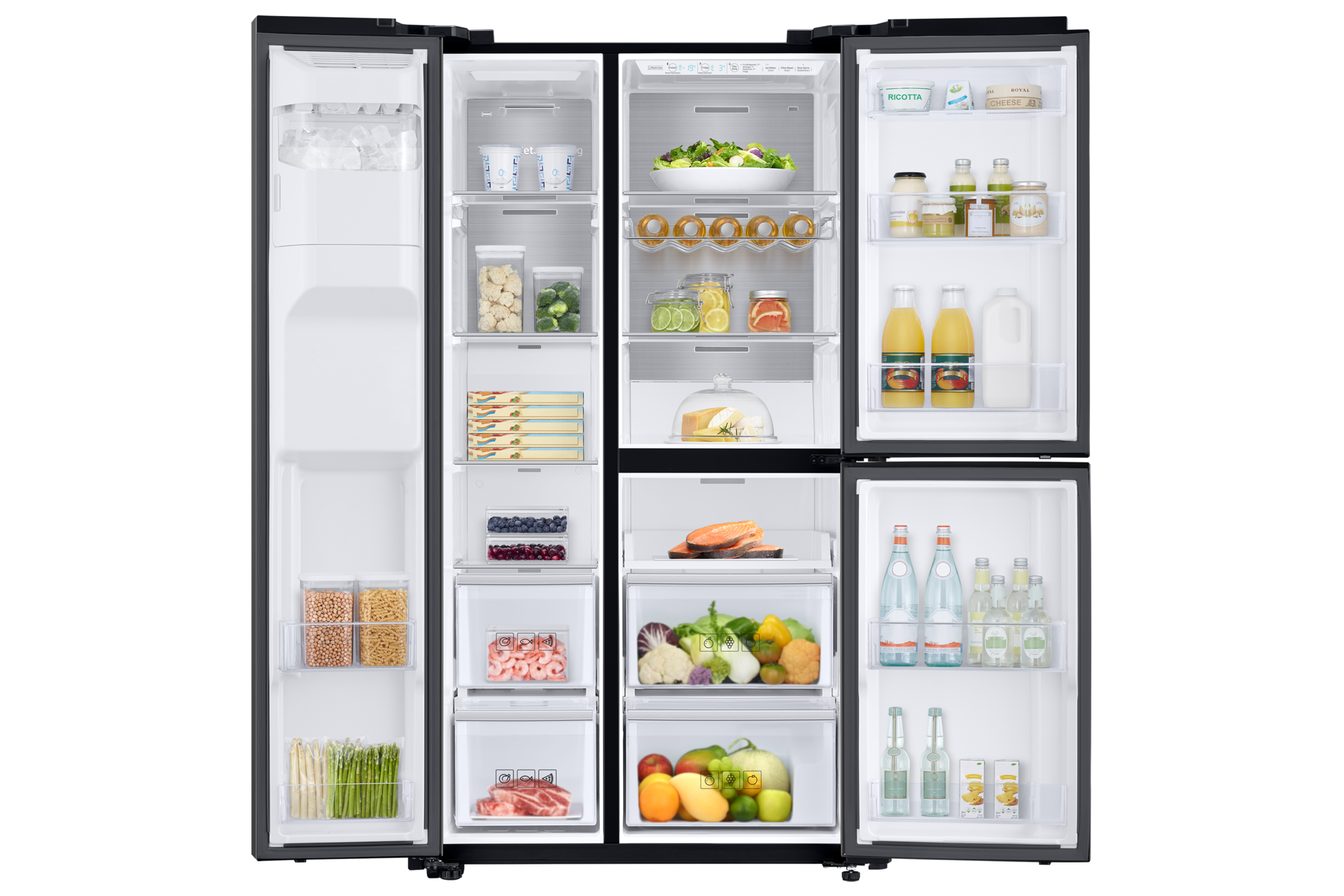 front-open-with-food black