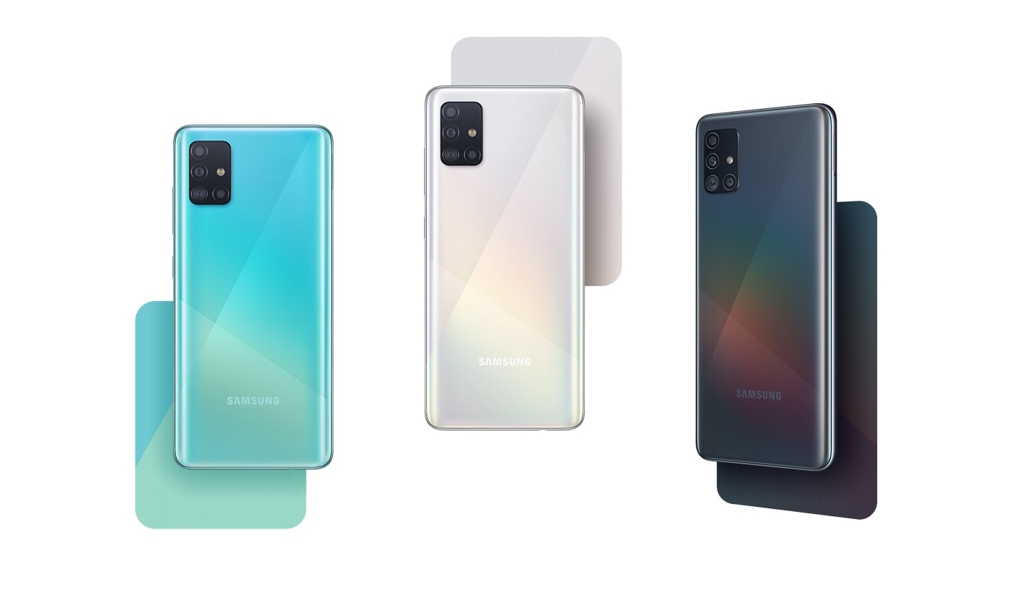 Galaxy a51 висит на заставке