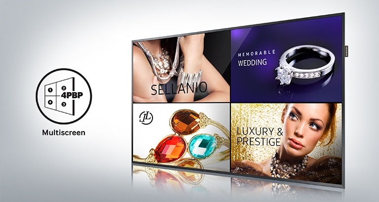 Display four times the FHD content on a single multiscreen for greater visual impact