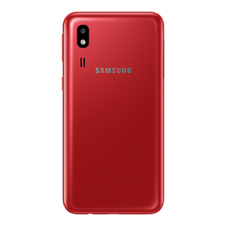Foto Samsung A2 Core merah 8GB tampak belakang. Info terbaru Samsung A2 Core spek harga resmi di Samsung Indonesia.