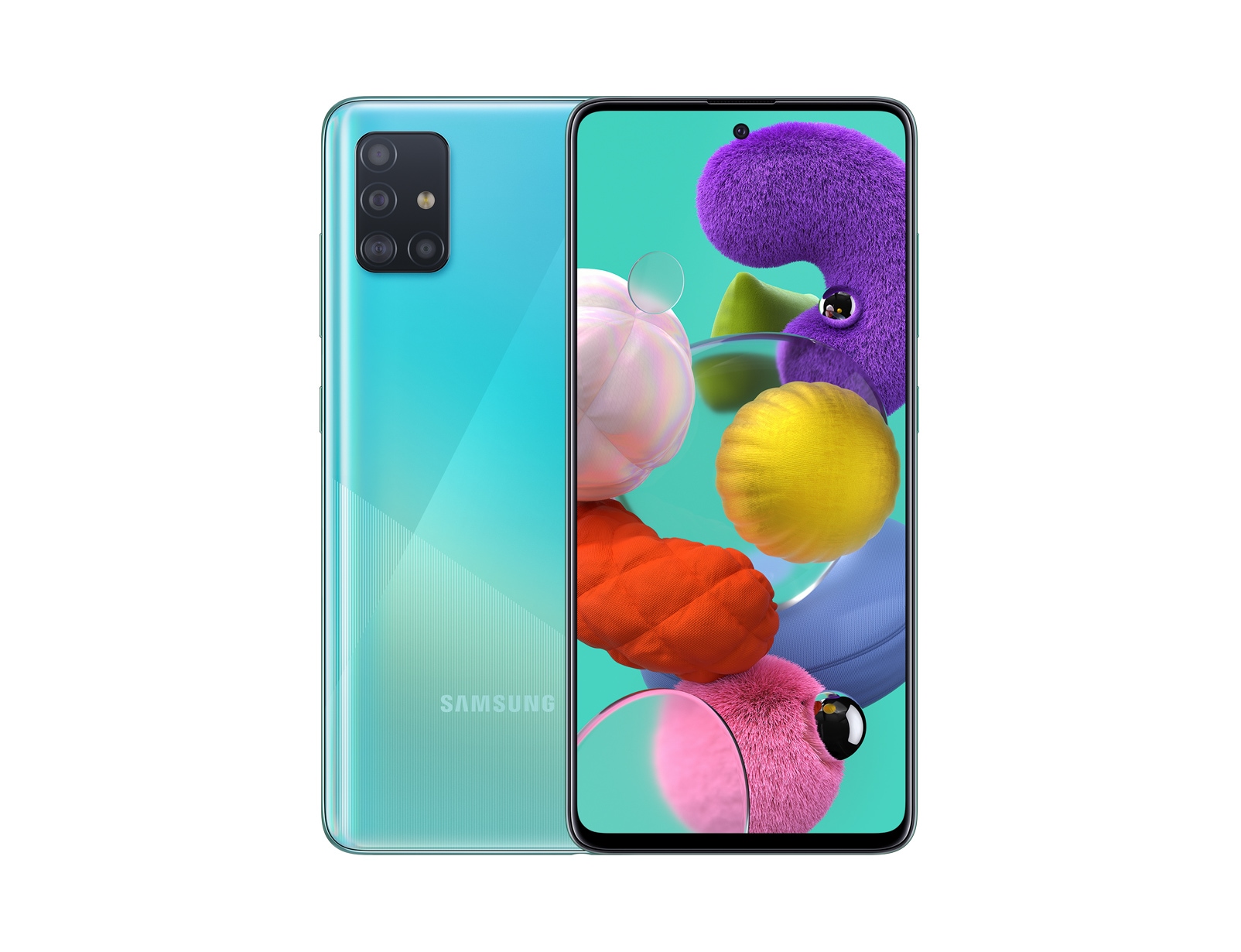 Spesifikasi dan harga Samsung A51 resmi warna Prism Crush Blue fitur display Infinity-O 6,5 inci dan Quad Camera resolusi 48MP. Cek Samsung A51 harga resmi Samsung Indonesia di sini.