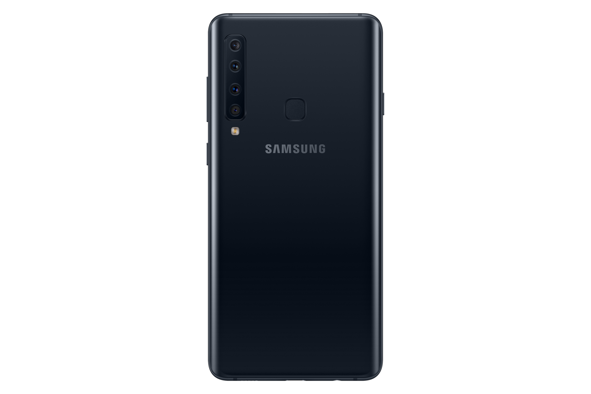 Samsung A9 warna hitam dengan quad camera. Cek info Samsung Galaxy A9 spesifikasi lengkap di Samsung Indonesia.