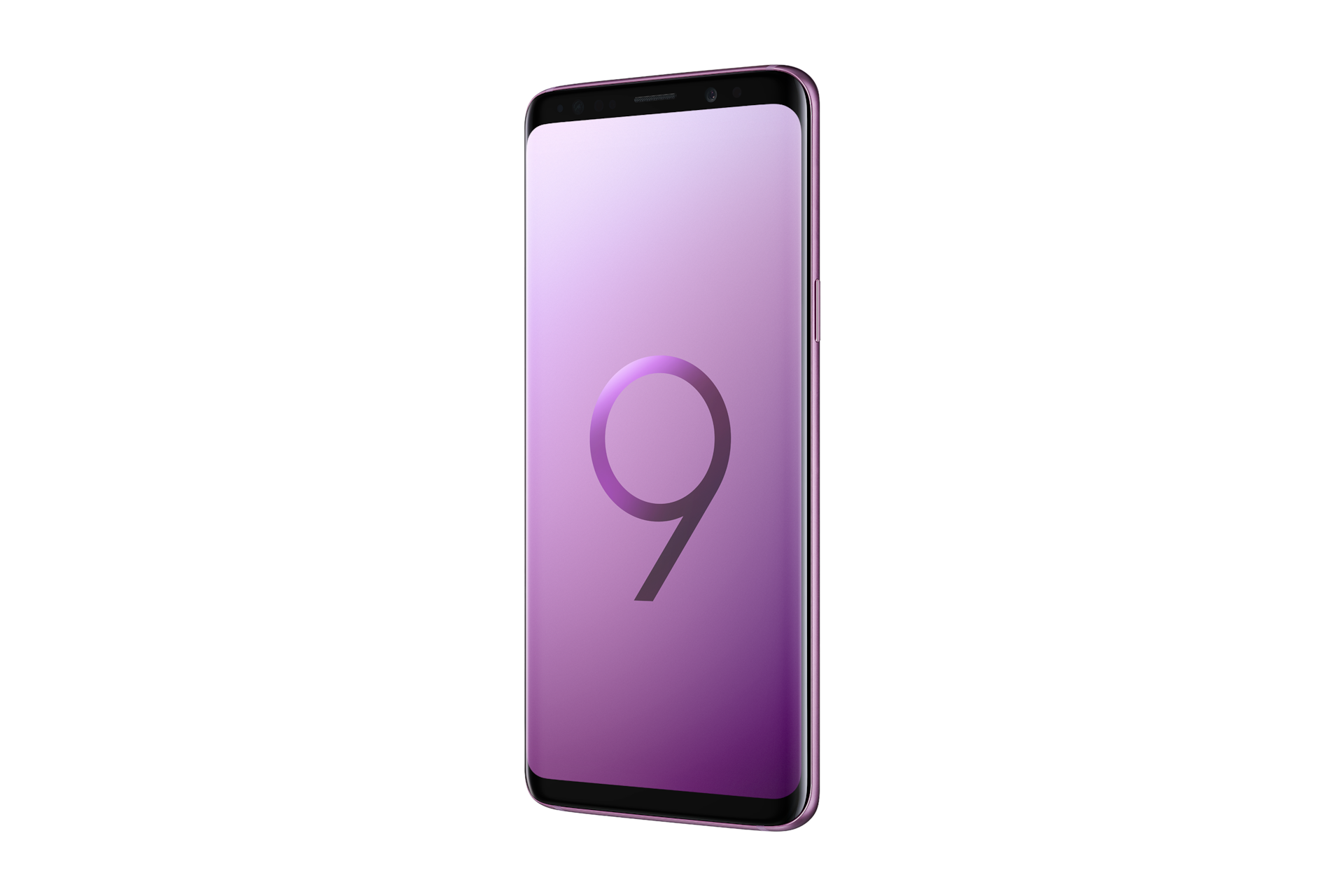 Tampilan sisi perspektif Samsung Galaxy S9 6/128GB, cek spek Samsung S9 series lengkap di sini.