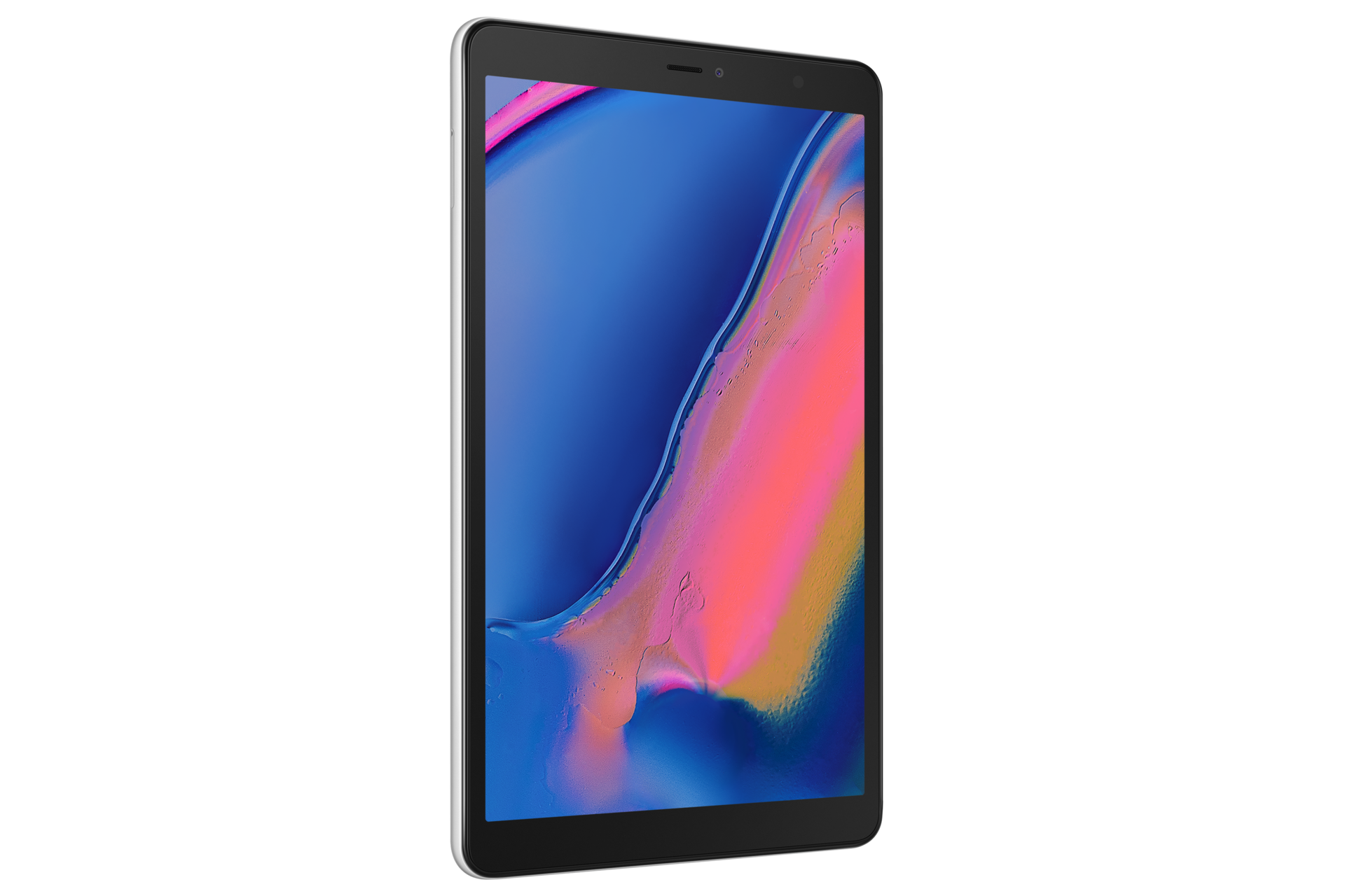 Samsung Galaxy Tab A dengan S Pen 32GB warna Gray, tampilan depan kiri