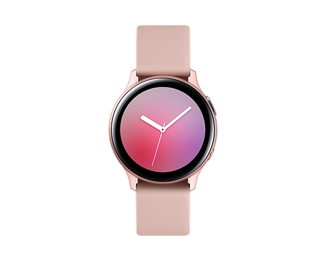 Galaxy Watch Active2 (44mm) warna Aluminium Pink Gold — tampak depan