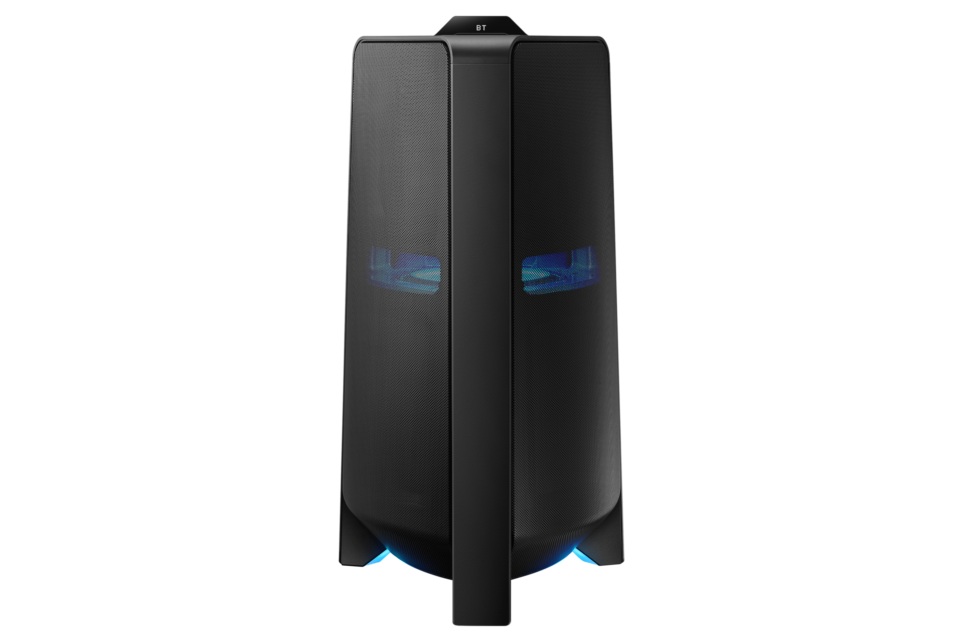 Samsung Sound Tower MX-T70 - Tampak depan berwarna Black, tersedia untuk dibeli di Indonesia.