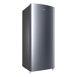 Dimensi lemari es 1 pintu Samsung RR18 ukuran tinggi 1,2 meter dan lebar 50 cm. Cek harga kulkas 1 pintu Samsung garansi resmi SEIN di sini.