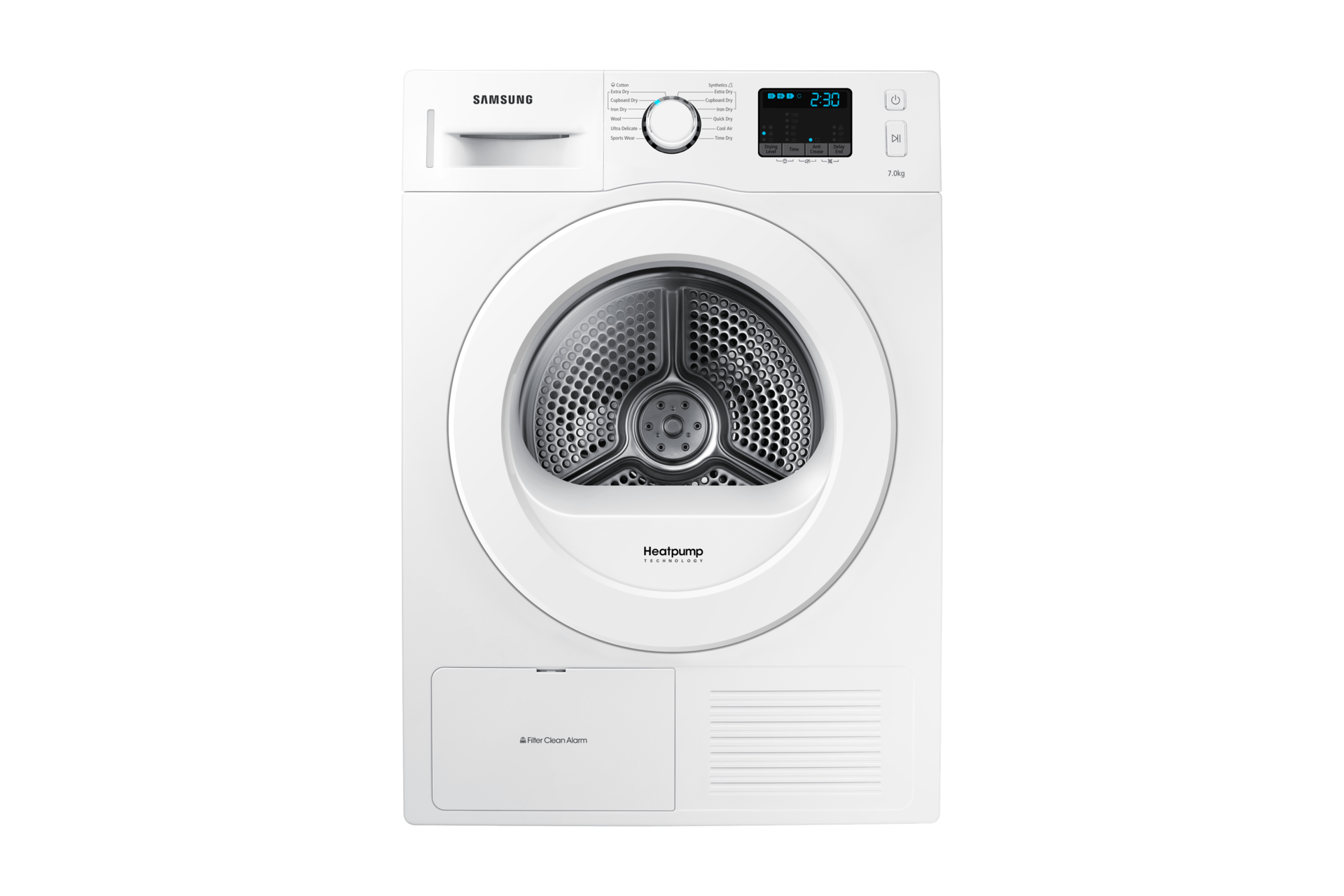 7kg Heat Pump Tumble Dryer Front White