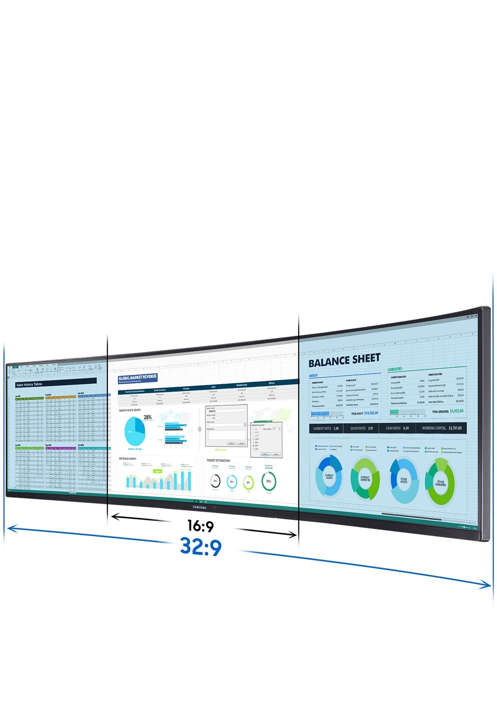 Samsung LC49HG90DMU Ecran PC incurvé 49 pouces (124,5 cm) 3840 x 1080  pixels Double Full HD VA QLED, 1 ms, 350 cd/m², Noir