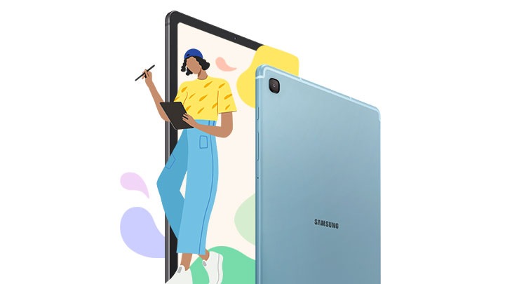 タブレット SAMSUNG - SAMSUNG Galaxy Tab S6 Lite 64GB Blue Samsung Galaxy Tab S6 Lite - S Pen Included, 13-Hour Battery