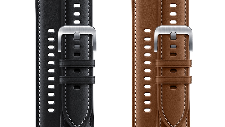 Leather galaxy watch on sale strap