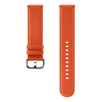 Galaxy Watch Strap Active2 in Orange Leather Samsung Business Ireland