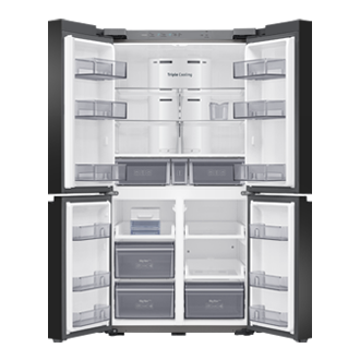 קנייה Rf70 מקרר 4 דלתות בטכנולוגיית Triple Cooling 636 ליטר Gray Samsung ישראל