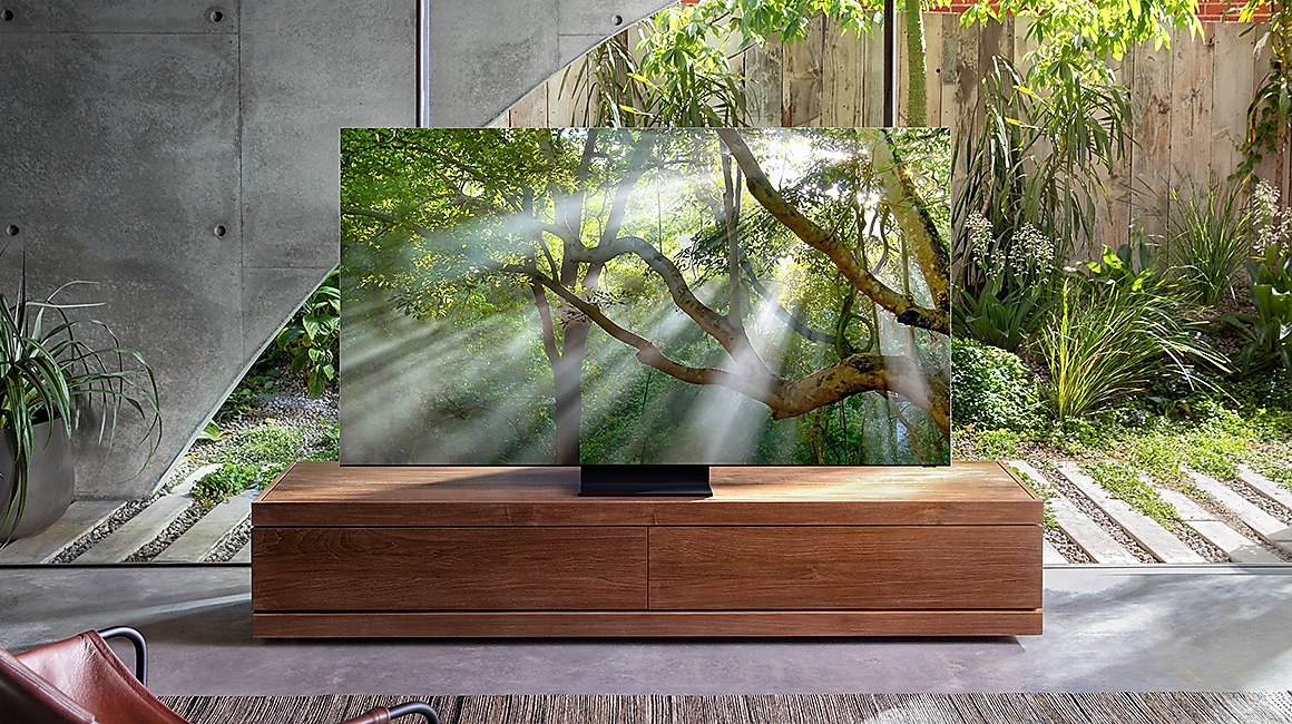 Side view of QLED TV