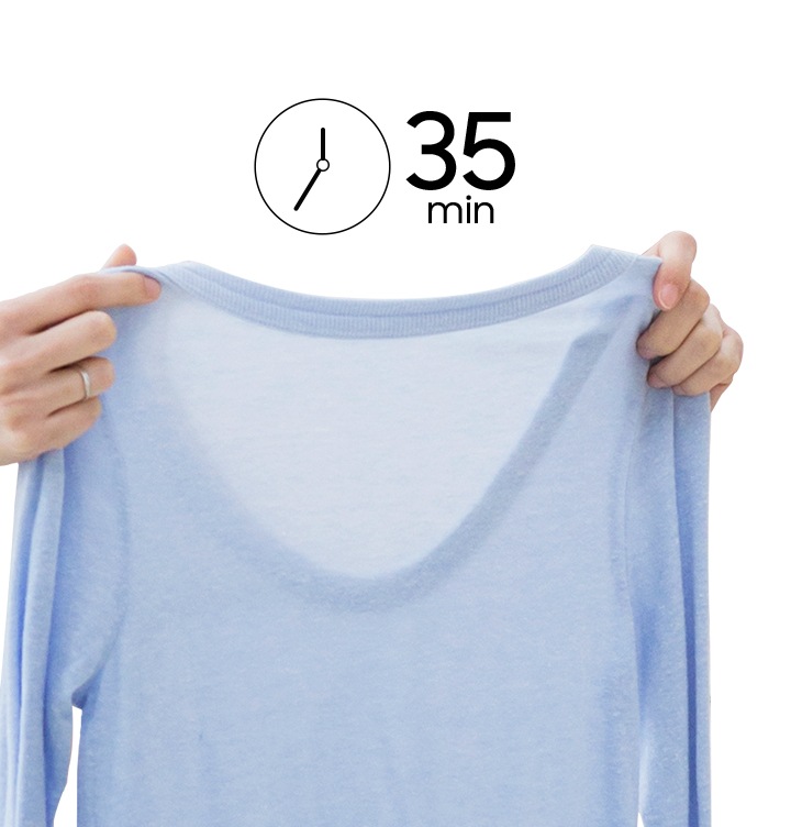 ייבוש בתוך 35 דקות.