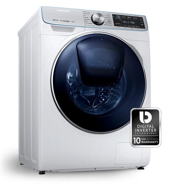 WW7800 מכונת כביסה QuickDrive AddWash™ משקל 9 ק"ג‎ | WW90M761NOA/KJ | Samsung ישראל