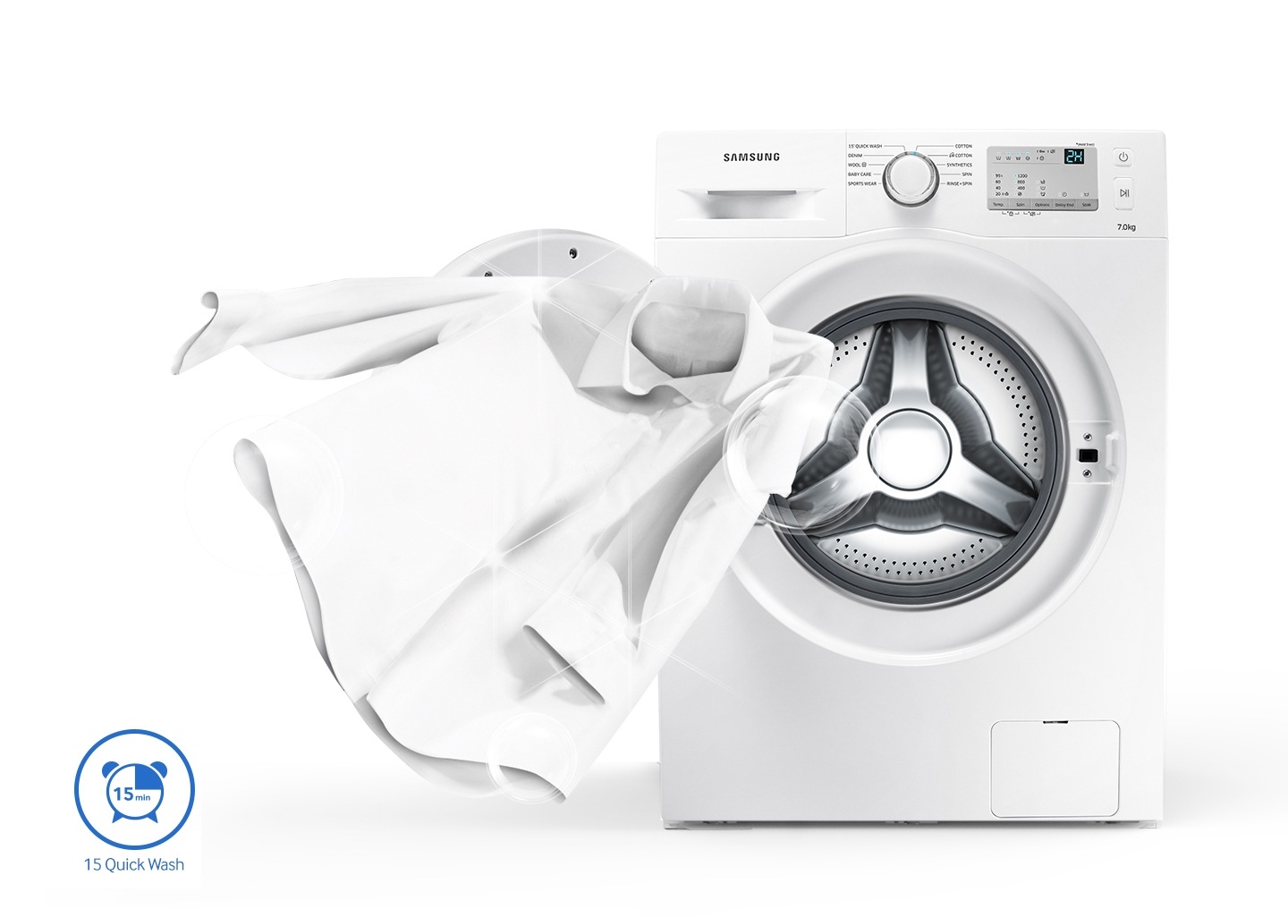 Achat pas cher Lave-linge Samsung WW7SJ3283KW 7 KG 1200 RPM en Israel