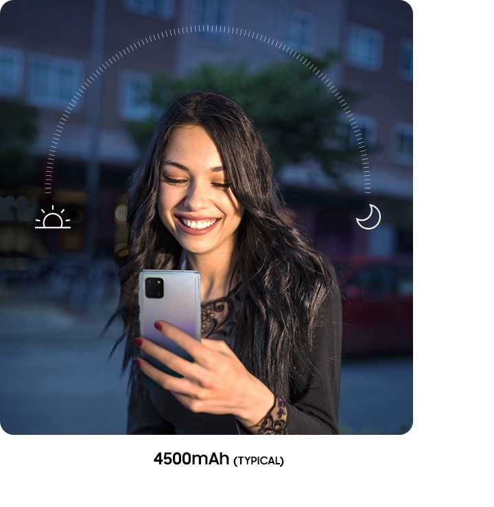 Galaxy Note10 Lite features a large 4500mAh battery