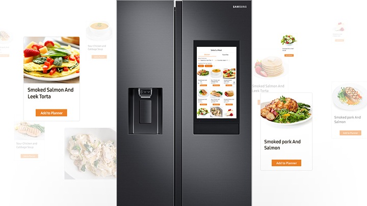 Samsung spacemax family hub store iot refrigerator price