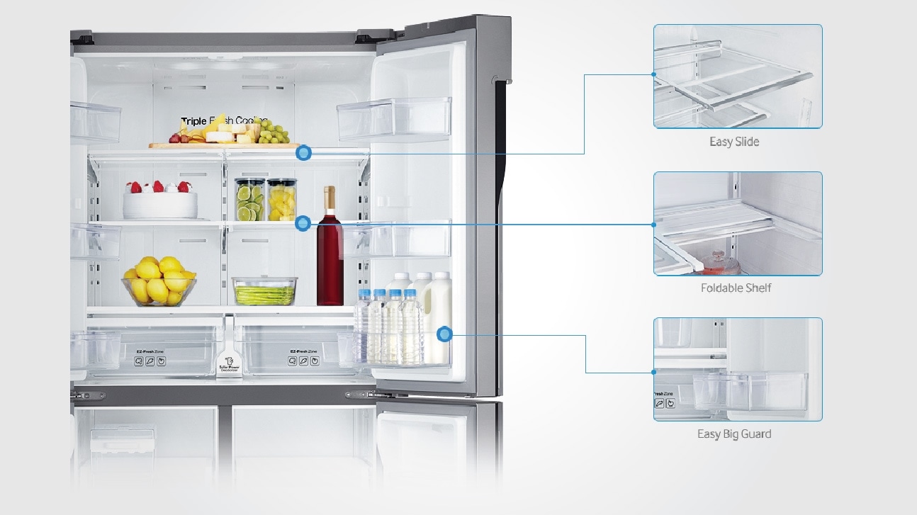 Samsung French door Refrigerator with Showcase RF28K9380SG | SAMSUNG India