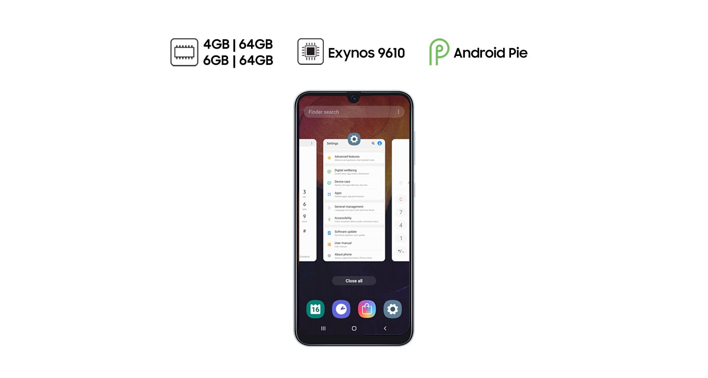 Android Pie, Exynos 9610 Processor & 6GB RAM