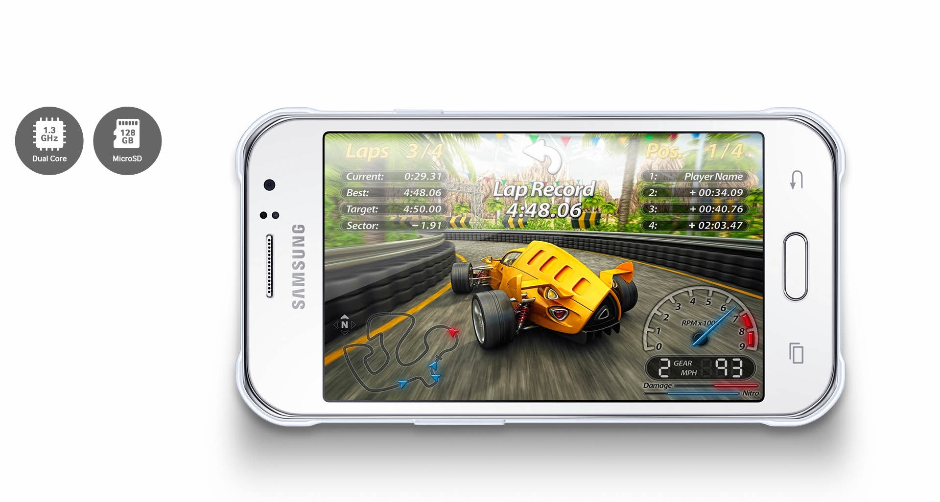 Smartphone with 1.3 GHz Dual core processor