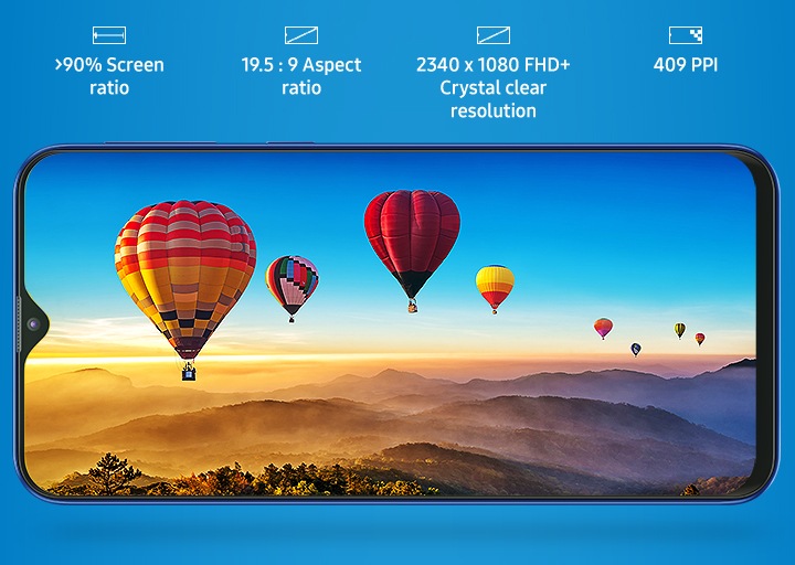 galaxy m20 display type