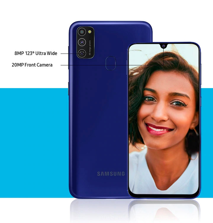 Galaxy M21 4GB/64GB (Blue) - Specs | Samsung India