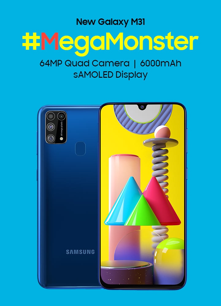 Galaxy M31 6gb 64gb Blue Price Reviews Specs Samsung India