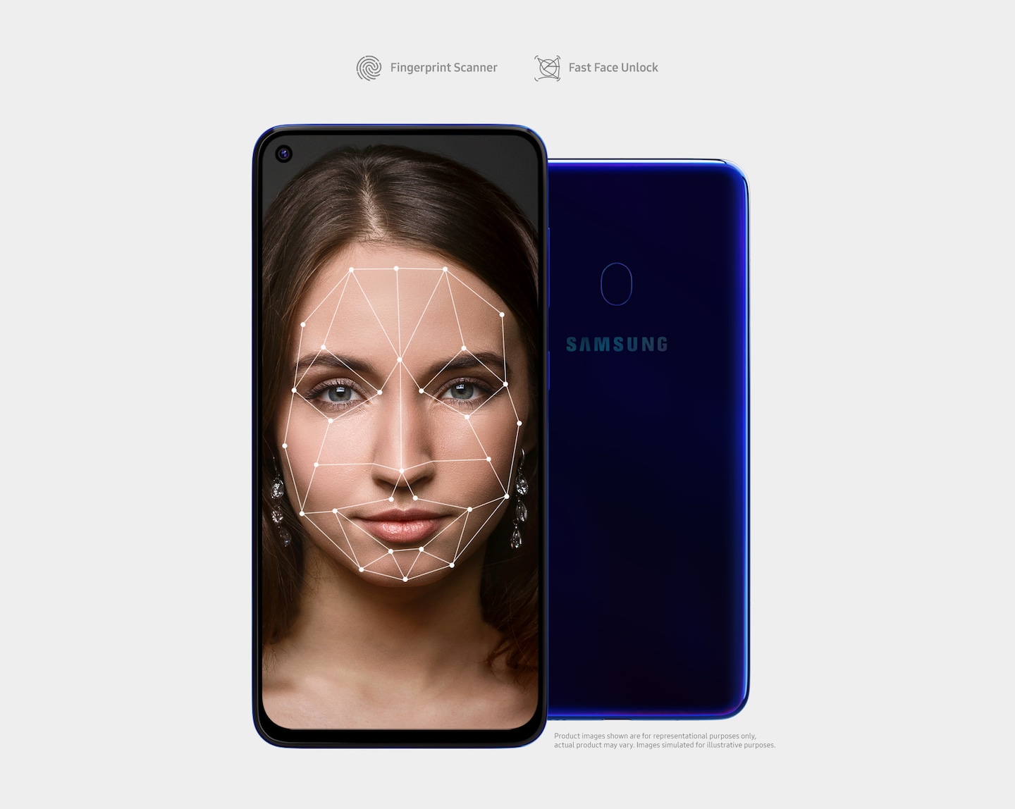 Galaxy M40 with Fast Face Unlock and a Finger Print Sensor