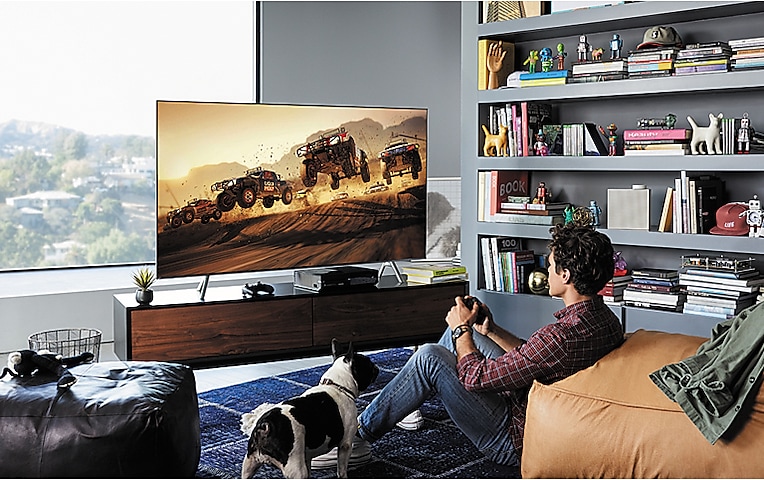 QLED Televisions in living rooms