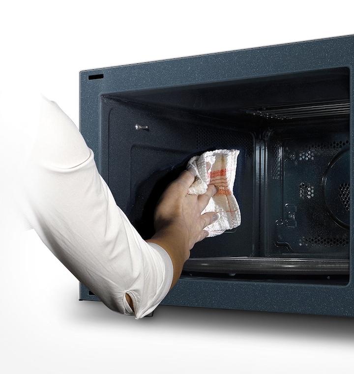 Microwave with ceramic coating
