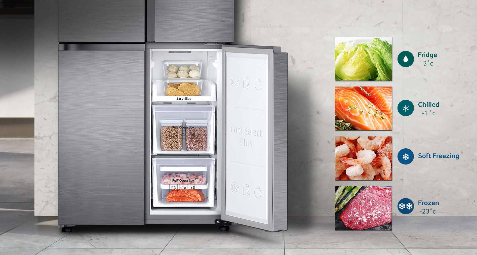 Samsung French Door Refrigerator with CoolSelect Plus Zone for Extra Storage