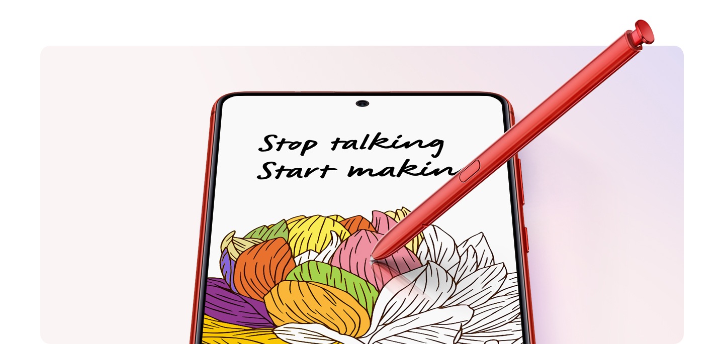 Galaxy Note10 Lite comes with S Pen - your smartphone magic wand to do inspiring sketch or timely written note.