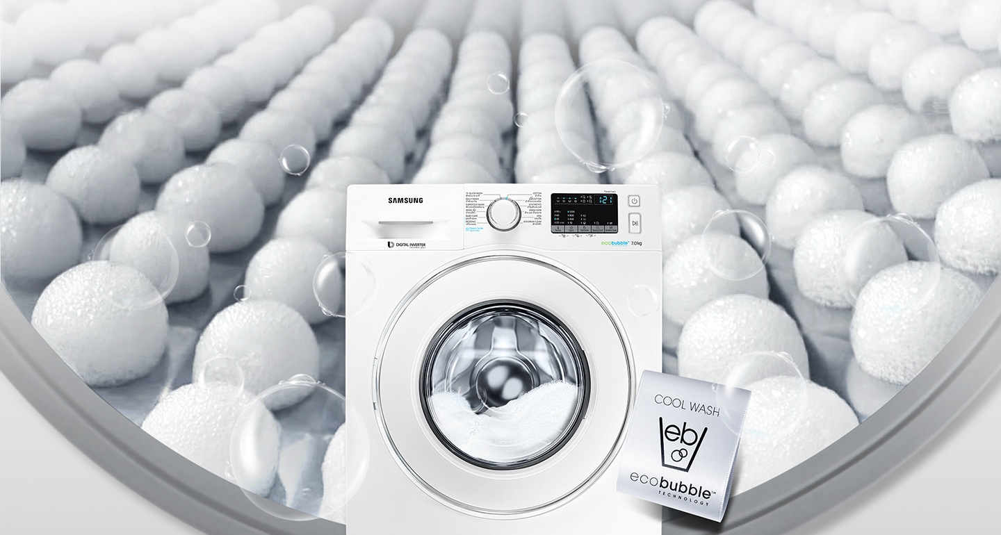 Powerful bubbles, outstanding cleaning - Samsung 7kg Front Load Washing Machine