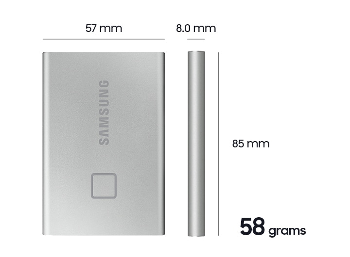 Samsung ssd externe t7 touch usb type c coloris argent 500 go SAMSUNG Pas  Cher 