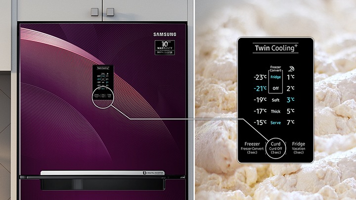 Samsung double door fridge deals with curd maker