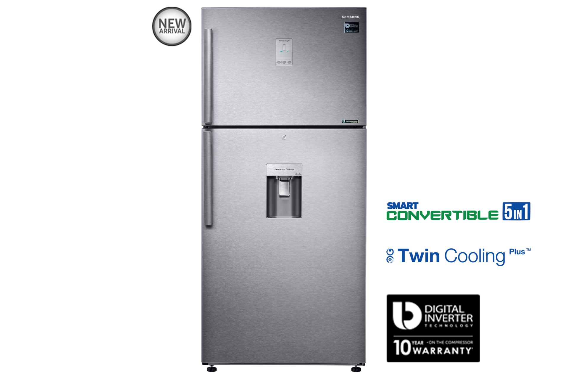Buy 523L Double Door Refrigerator Stainless RT54K6558SL Samsung India