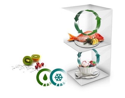 نگهداری مواد غذایی در وضعیت عالی با «سیستم خنک کنندگی دوگانه» آغاز می‌شود. 