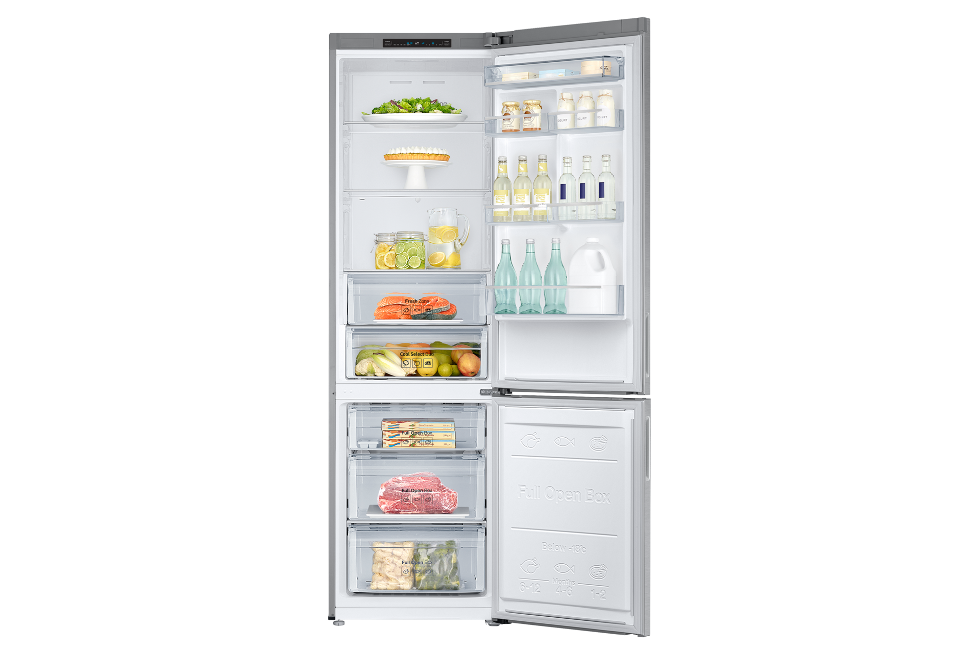 front-open-with-food silver mirror