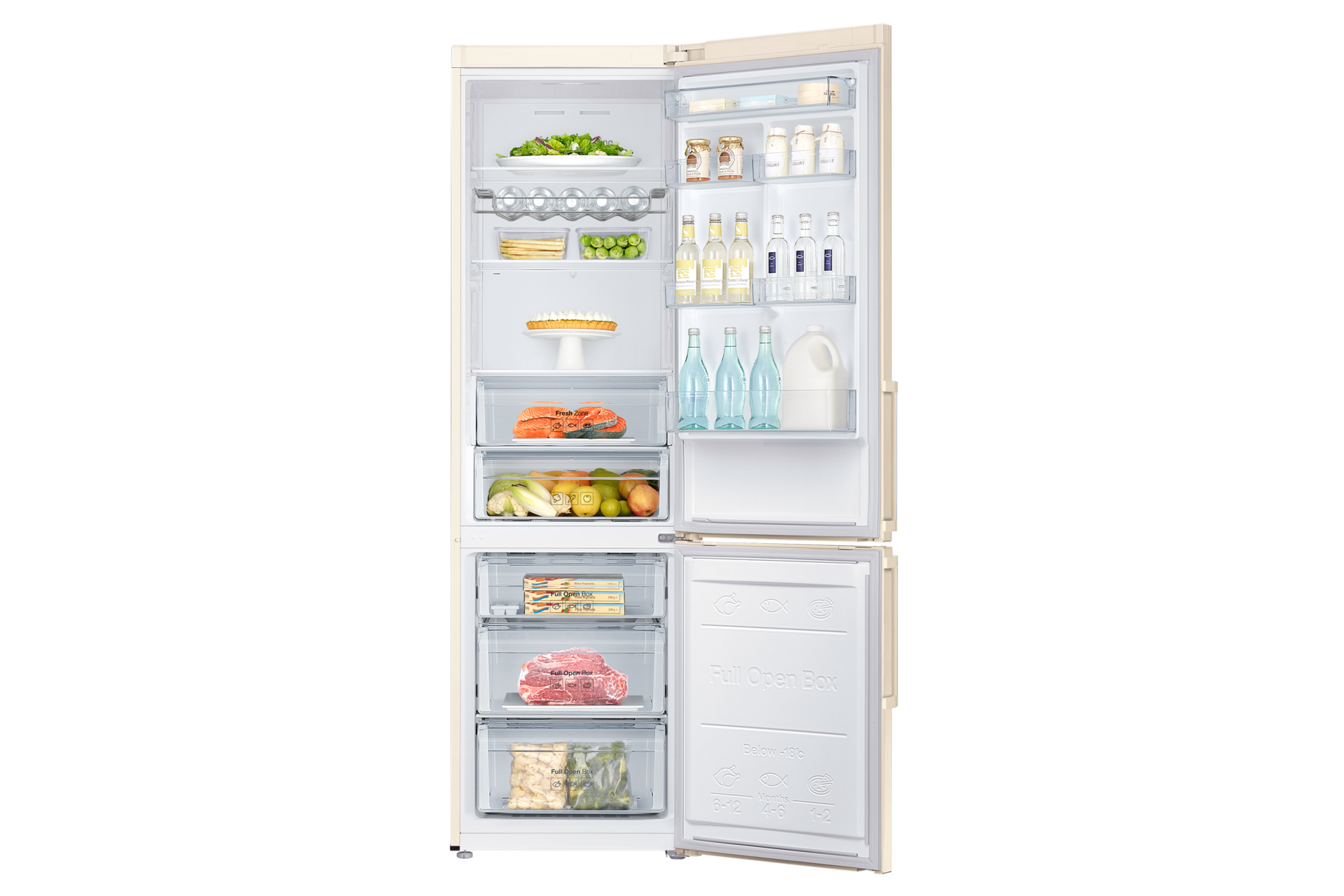 Front Open With Food Ivory White